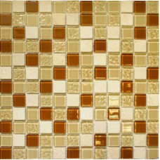 Мозаика СТВ 53 (327*327) карамельный микс Crystal+Stone